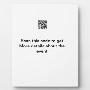 Einfache Q R-Code-Scan-Business-Ereignisvorlage Fotoplatte
