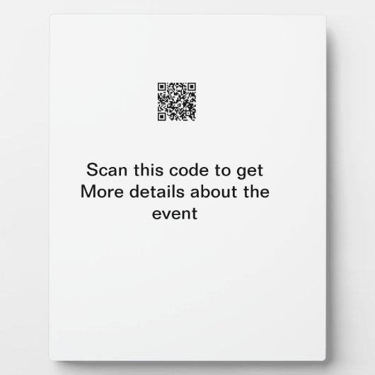 Einfache Q R-Code-Scan-Business-Ereignisvorlage Fotoplatte (Vorderseite)