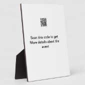 Einfache Q R-Code-Scan-Business-Ereignisvorlage Fotoplatte (Seite)