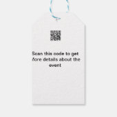 Einfache Q R-Code-Scan-Business-Ereignisvorlage Geschenkanhänger (Rückseite)