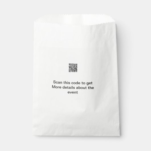 Einfache Q R-Code-Scan-Business-Ereignisvorlage Geschenktütchen (Vorderseite)