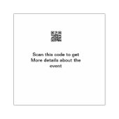 Einfache Q R-Code-Scan-Business-Ereignisvorlage Gummistempel (Prägung)