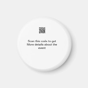 Einfache Q R-Code-Scan-Business-Ereignisvorlage Magnet