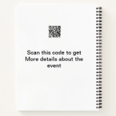 Einfache Q R-Code-Scan-Business-Ereignisvorlage Notizblock (Rückseite)