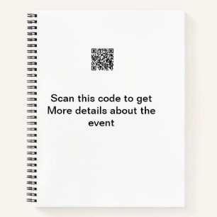 Einfache Q R-Code-Scan-Business-Ereignisvorlage Notizblock