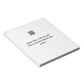 Einfache Q R-Code-Scan-Business-Ereignisvorlage Notizblock (angewinkelt)