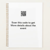 Einfache Q R-Code-Scan-Business-Ereignisvorlage Planer (Vorderseite)
