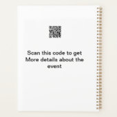 Einfache Q R-Code-Scan-Business-Ereignisvorlage Planer (Rückseite)
