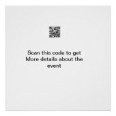 Einfache Q R-Code-Scan-Business-Ereignisvorlage Poster (Vorderseite)