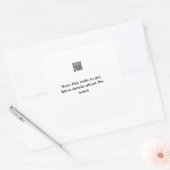 Einfache Q R-Code-Scan-Business-Ereignisvorlage Quadratischer Aufkleber (Umschlag)