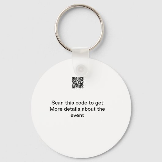 Einfache Q R-Code-Scan-Business-Ereignisvorlage Schlüsselanhänger (Vorderseite)