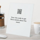 Einfache Q R-Code-Scan-Business-Ereignisvorlage Sockelschild (In Situ)