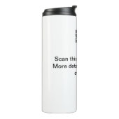 Einfache Q R-Code-Scan-Business-Ereignisvorlage Thermosbecher (Nach links gedreht)