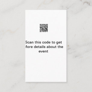 Einfache Q R-Code-Scan-Business-Ereignisvorlage Visitenkarte