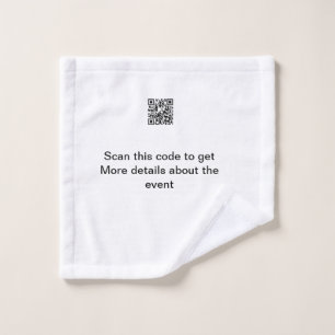 Einfache Q R-Code-Scan-Business-Ereignisvorlage Waschlappen