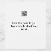 Einfache Q R-Code-Scan-Business-Ereignisvorlage Weinetikett (Einzelnes Label)