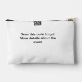 Einfache Q R-Code-Scan-Business-Ereignisvorlage Zubehörtasche (Rückseite)