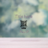 Einfache Q R-Code-Scan-Geschäftsveranstaltungsvorl Acrylschild (Neutral)