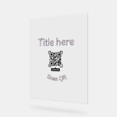 Einfache Q R-Code-Scan-Geschäftsveranstaltungsvorl Acrylschild (Winkel)