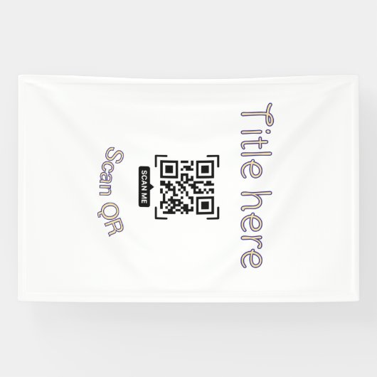 Einfache Q R-Code-Scan-Geschäftsveranstaltungsvorl Banner (Horizontal)