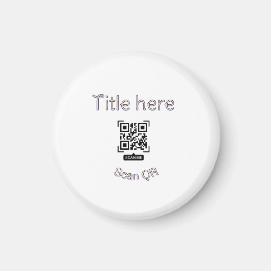 Einfache Q R-Code-Scan-Geschäftsveranstaltungsvorl Magnet (Vorne)