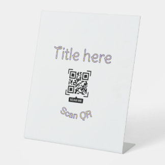 Einfache Q R-Code-Scan-Geschäftsveranstaltungsvorl Sockelschild