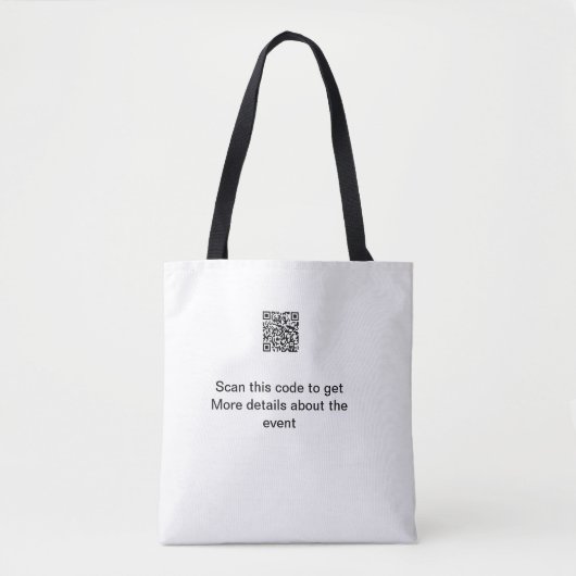 Einfache Q R-Code-Scan-Geschäftsveranstaltungsvorl Tasche (Vorderseite)