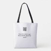Einfache Q R-Code-Scan-Geschäftsveranstaltungsvorl Tasche (Rückseite)