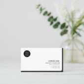 Einfache QR-berufliche Firma mit Logo Visitenkarte (Stehend Vorderseite)