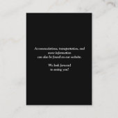 Einfache QR Code Black Wedding Begleitkarte (Rückseite)