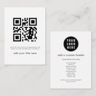 Einfache QR-Code-Business-Logo-Trend kundenspezifi Mitteilungskarte