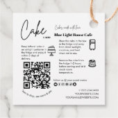 Einfache QR Code Cake Card Tag Geschenkanhänger (Rückseite)