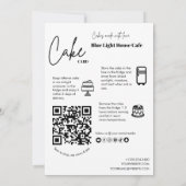Einfache QR-Code-Cake-Card-Vorlage Einladung (Rückseite)