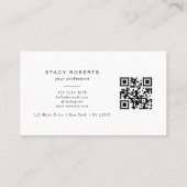 Einfache QR-Code für einstufige Logos mit einmalig Visitenkarte (Rückseite)