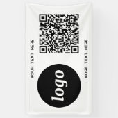 Einfache QR-Code für Logos und Text Banner (Vertikal)