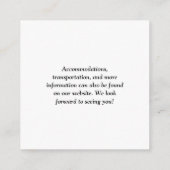 Einfache QR Code Hochzeit Begleitkarte (Rückseite)