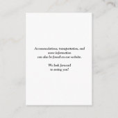 Einfache QR Code Hochzeit Begleitkarte (Rückseite)