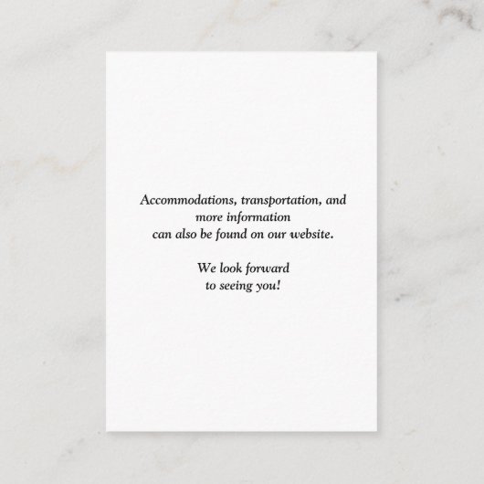 Einfache QR Code Hochzeit Begleitkarte (Rückseite)