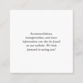 Einfache QR Code Hochzeit Begleitkarte (Rückseite)