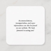 Einfache QR Code Hochzeit Begleitkarte (Rückseite)