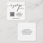 Einfache QR Code Hochzeit Begleitkarte (Vorne/Hinten)