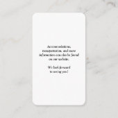 Einfache QR Code Hochzeit Begleitkarte (Rückseite)