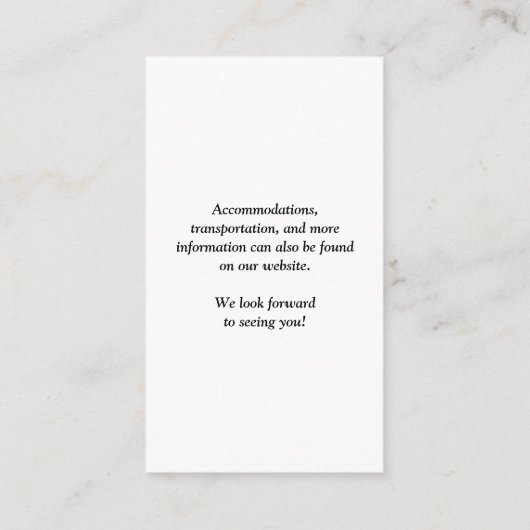 Einfache QR Code Hochzeit Begleitkarte (Rückseite)