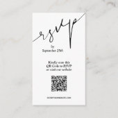 Einfache QR Code Hochzeit Begleitkarte (Vorderseite)