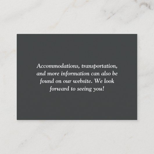 Einfache QR Code Hochzeit Begleitkarte (Rückseite)