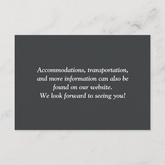 Einfache QR Code Hochzeit Begleitkarte (Rückseite)