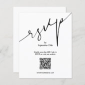 Einfache QR Code Hochzeitkarte (Vorne/Hinten)