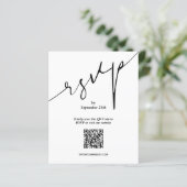Einfache QR Code Hochzeitkarte (Stehend Vorderseite)