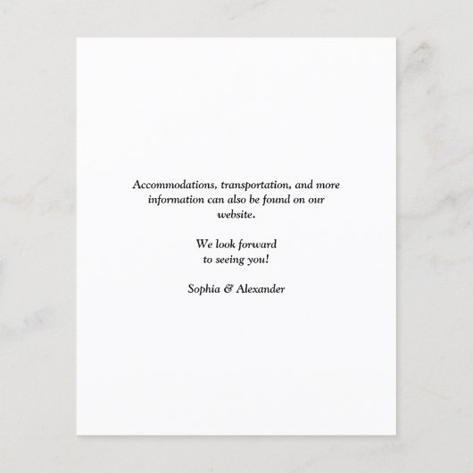 Einfache QR Code Hochzeitkarte (Rückseite)