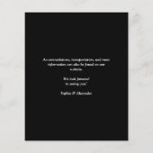 Einfache QR-Code-Hochzeitkarte für schwarze Großpa (Rückseite)